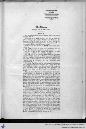 17. Sitzung, 28.03.1919