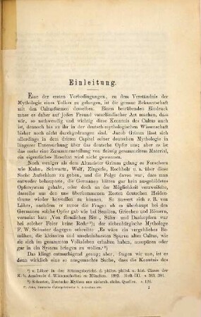Die deutschen Opfergebräuche bei Ackerbau und Viehzucht : ein Beitrag zur deutschen Mythologie und Alterthumskunde