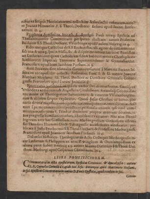Libri Pontificiorum.
