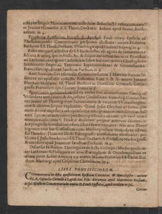Libri Pontificiorum.