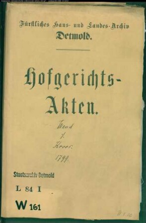 Wend, Kolon in Hedderhagen gegen Konduktor Kroos auf dem Schuckenhofe - Verkauf von Roggen