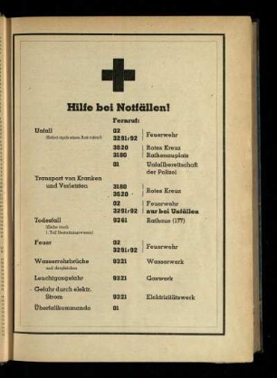 Hilfe bei Notfällen