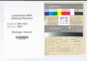 Entnazifizierung Heinrich Wertinger , geb. 08.01.1901 (Reg.Inspektor)