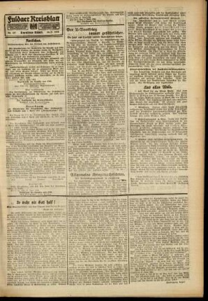 Zweite Ausgabe vom Mittwoch, den 10. Juli 1918.