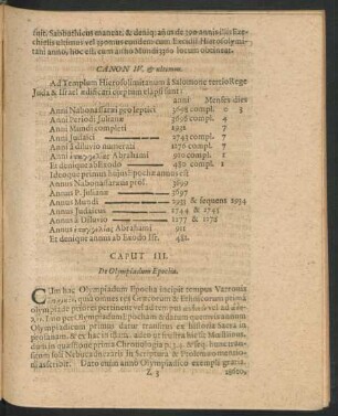 Caput III. De Olympiadum Epocha.