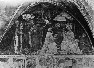 Brixen, Dom Mariae Himmelfahrt, Kreuzgang, Wandmalerei, Anbetung der Könige