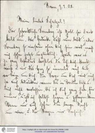 Brief vom 09.02.1908