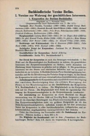 Buchhändlerische Vereine Berlins