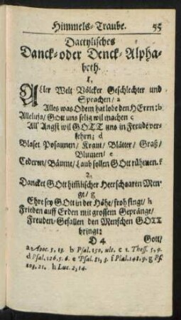 Dactylisches Danck- oder Denck-Alphabeth.
