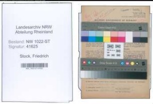 Entnazifizierung Friedrich Stock , geb. 05.01.1897 (Lagerist)