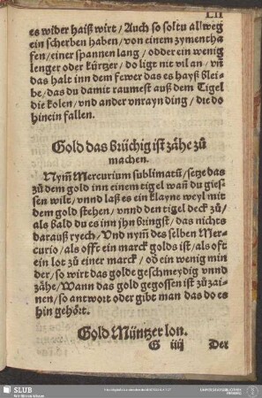 Gold das brüchig ist zähe zu machen