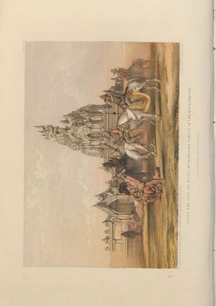 Horse and foot soldiers with Dragon Temple in the background