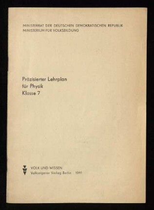 1969: Klasse 7