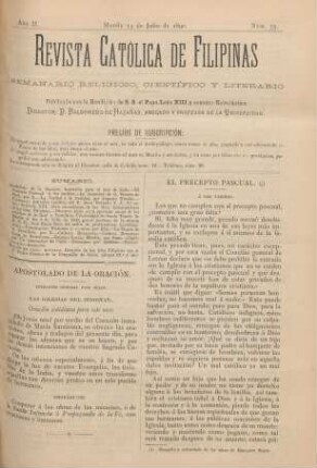 Ano II. Manila 13 de Julio de 1890, Núm. 75