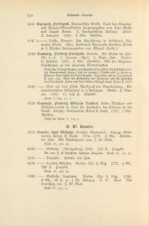 K. W. Ramler (Nr. 4551 - 4572)