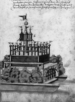 Schembarthandschrift (Texte und Bilder zum Nürnberger Fastnachtswesen) — Bildseite: Jungbrunnen (Umzugswagen Anno 1510)