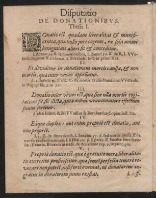 Disputatio De Donationibus.