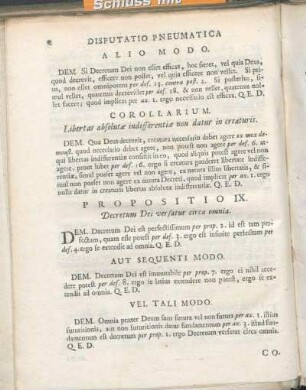 Propositio IX. Decretum Dei versatur circa omnia.