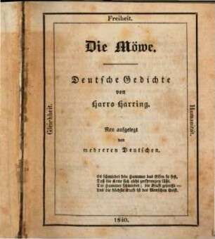 Die Möwe : Deutsche Gedichte