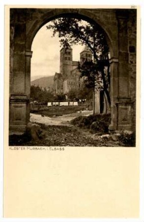 Der Krieg 1914/15 in Postkarten, 21. Reihe, Abt.: Deutschland; Inhalt: Elsaß/2.Gruppe: Nr. 201: Kloster Murbach i.Elsass