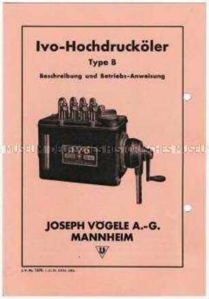 Hochdrucköler Type B