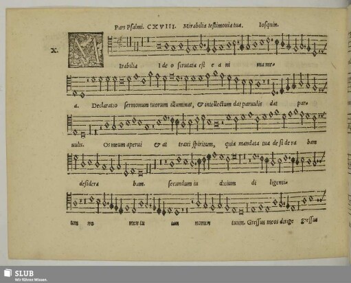 X. Josquin des Prez: Mirabilia testimonia tua