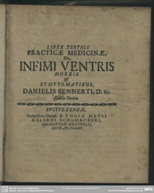 3: De infimi ventris morbis & symptomatibus
