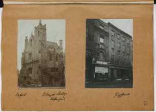 St. Magdalen College, Oxford. Wohn- und Geschäftshaus Gips Street, Oxford: Ansichten (aus: Skizzen- und Fotoalbum 26)