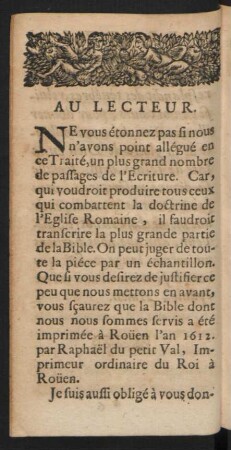 Au Lecteur