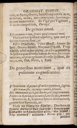 De generibus nominum, quæ ex positione cognoscuntur. - Anomala sive inæqualia comparatione.