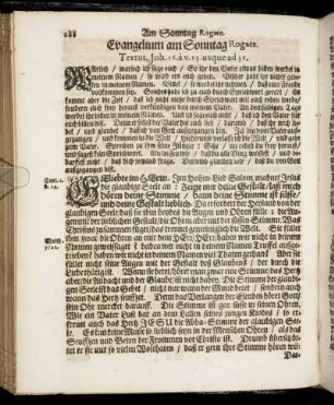 Evangelium am Sonntag Rogate.