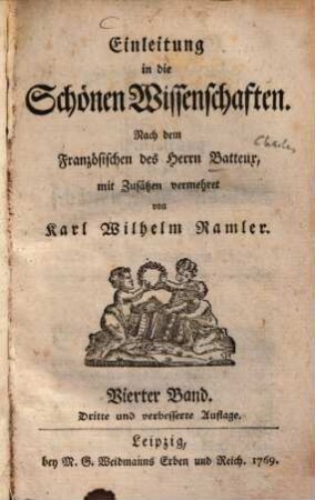 Einleitung in die Schönen Wissenschaften, 4