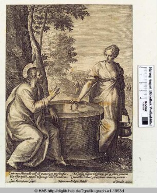 Christus und die Samariterin am Brunnen.