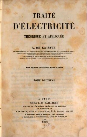 Traité d'électricité théorique et appliquée, 2
