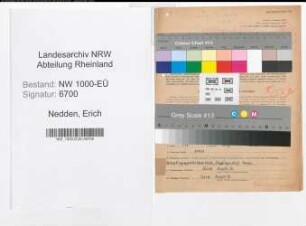 Entnazifizierung Erich Nedden, geb. 30.01.1908 (Vertreter)