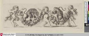 Ornament mit Kindern und Leoparden