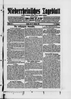 Niederrheinisches Tageblatt : Kempener Volkszeitung : Kempener Zeitung : Lobbericher Tageblatt : Heimatzeitung für den linken Niederrhein