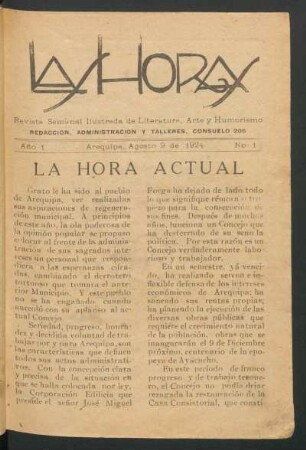 La hora actual