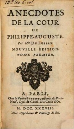 Anecdotes De La Cour De Philippe-Auguste, 1