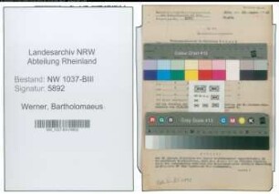 Entnazifizierung Bartholomaeus Werner , geb. 02.07.1913 (Lehrer)