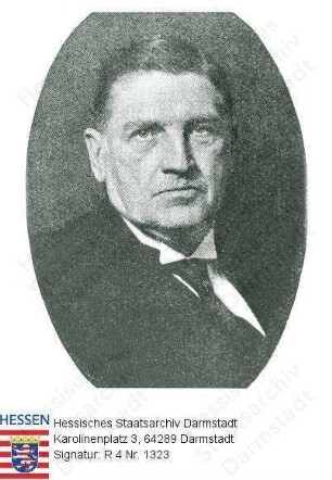 Hahn, Friedrich v. (1861-1952) / Porträt in Medaillon, Brustbild