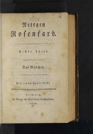 Erster Theil: Das Mädchen