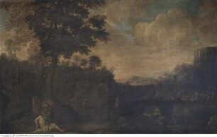 Landschaft mit Darstellung des barmherzigen Samariter