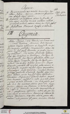 VIII Chymia