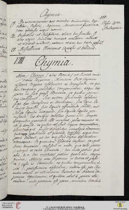 VIII Chymia