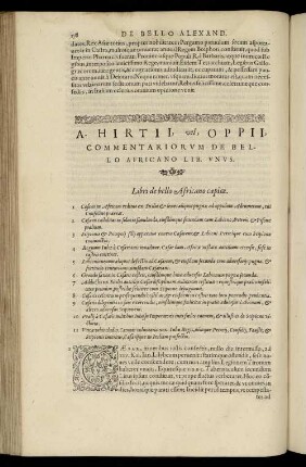 De bello Africano lib. I.