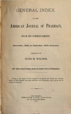 American journal of pharmacy. [42, a]