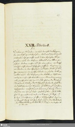 XXIII. Albertus II.