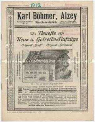 Neueste Heu- und Getreideaufzüge