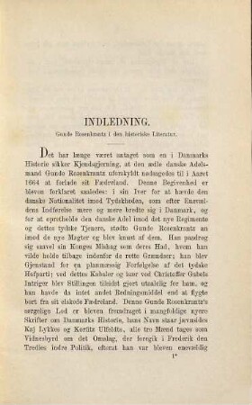Gunde Rosenkrantz : Et bidrag til Danmarks Historie under Frederik den Tredie af Chr. Bruun